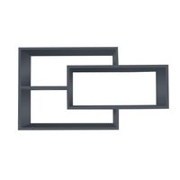 Wandregal Karo Schweberegal aus Holz Anthrazit