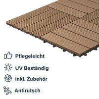 WPC Holzfliesen BAVARO Teak 12 m²