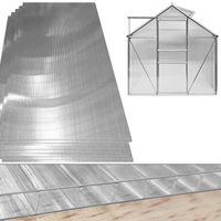 Tech-Craft Polycarbonat- Hohlkammerstegplatten, Ersatzplatten für Gewächshaus,ca.118x58cm,14 Stück 