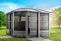 Aluminium Wintergarten Pavillon - ca. 515 x 411 x 280 cm, Anthrazit