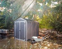 Gerätehaus Rubicon 6x8 Alu Grau 185x229cm