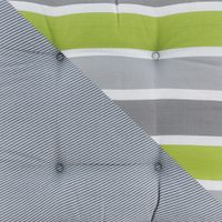 Wendeoptik-Hochlehner-Auflage - Streifen Grün/Grau / Grau