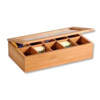 Teebox, Bambus mit 10 Fächern