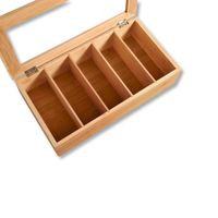 Bambus Teebox mit 5 Fächern