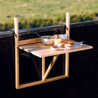Balkonhängetisch, Bambus