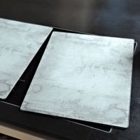 XL Herdabdeckplatte, 2er Pack, Beton