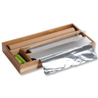 Folienspender, 4 Fächer, Akazie