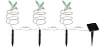 I-Glow LED-Solar-Gartenstecker "Spirale" - 3er-Set