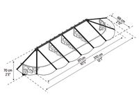 Vordach LILY XL 3666 Schwarz Klar