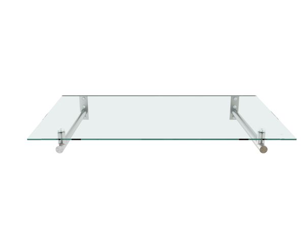 Edelstahlvordach mit Sicherheitsglas, ca. 140 x 80 cm