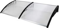 XXL Design-Vordach, mit Polycarbonat ca. 200 x 100 cm - Transparent