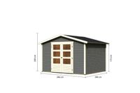 Gartenhaus "Leric III" SET terragrau mit Schindeln