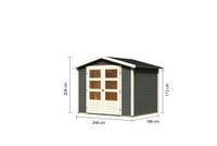 Gartenhaus "Leric II" SET terragrau mit Schindeln