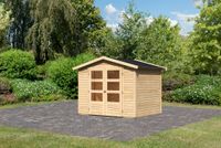 Gartenhaus "Leric II" SET naturbelassen mit Schindeln