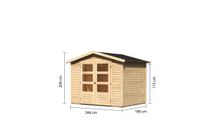 Gartenhaus "Leric II" SET naturbelassen mit Schindeln