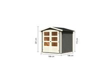 Gartenhaus "Leric I" SET terragrau mit Schindeln