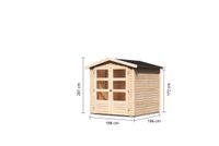 Gartenhaus "Leric I" SET naturbelassen mit Schindeln