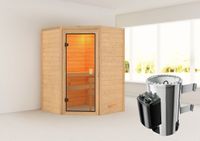 Sauna "Rysum" SET naturbelassen mit Ofen 3,6 kW integr. Strg.