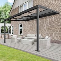 Terrassenüberdachung SOLIS DELUXE - 390 x 295 x 233 / 272 cm Grau