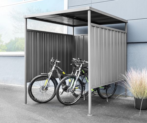 Fahrrad- und Raucherunterstand, ca. 203 x 180 x 210 cm - Anthrazit