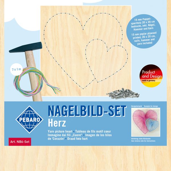 Nagelbild-Set Herz