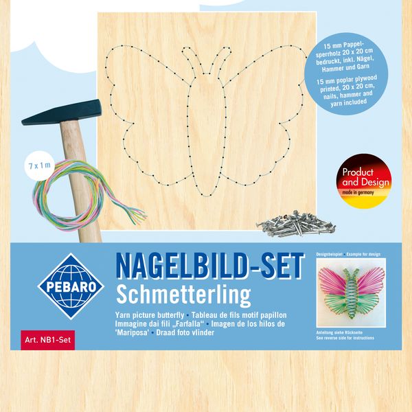 Nagelbild-Set Schmetterling