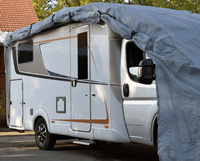 GreenYard® Wohnmobil Schutzhülle mit Reflektoren Größe XL | 870 x 235 x 275 cm