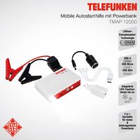 Mobile Autostarthilfe mit Powerbank TMAP 12000