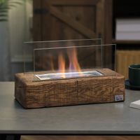 Ethanol-Kamin Bio-Ethanol-Brenner Tischkamin Gehärtetes Glas Natur