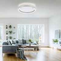 LeuchtenDirekt LED Deckenleuchte RITUS, rund, 3-Stufen Dimmer, 3000Kelvin, Innenleuchte, IP20