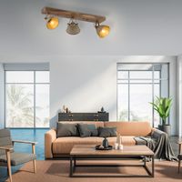 LeuchtenDirekt Wand- und Deckenleuchte, SAMIA, 3x  E14 a max. 40,00 Watt, Innenleuchte, IP20