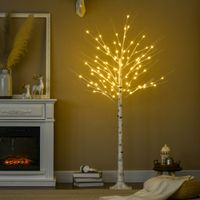 180 cm Kunstbaum, Birkenbaum mit LED-Beleuchtung, Weihnachtsbaum