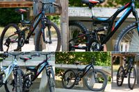 Mountainbike Fully 20'' Zodiac Schwarz-Rot 31 cm