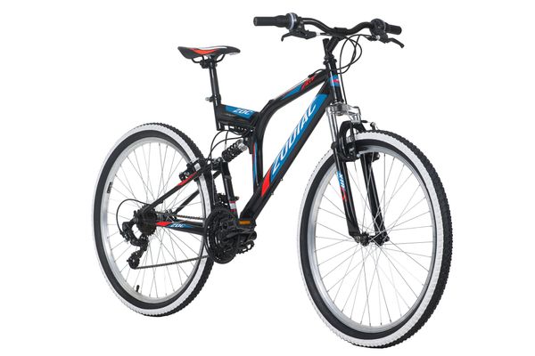 Mountainbike Fully 26'' Zodiac Schwarz-Rot RH 48 cm