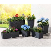 Powertec Garden Pflanzkasten Wall "Florenz" - ca. 43 Liter, Anthrazit 