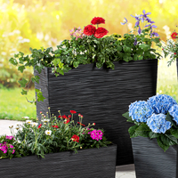 Powertec Garden Pflanzkasten Wall "Florenz" - ca. 43 Liter, Anthrazit 