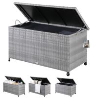 Auflagenbox Polyrattan 122x61x56cm grau