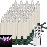 monzana® Weihnachtsbaumkerze inkl Fernbedienung 30er Set 10,5x1,5cm bunt