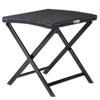 Polyrattan Klapphocker Rom schwarz