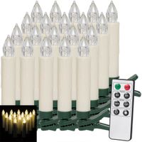 monzana® Weihnachtsbaumkerze inkl Fernbedienung 20er Set 10,5x1,5cm warmweiß