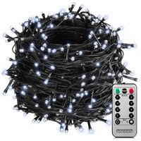 monzana® Lichterkette 600 LED mit Fernbedienung 60m kalt weiß