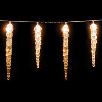 monzana® Eiszapfenlichterkette mit Fernbedienung 40LED Zapfen warmweiß