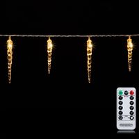 Eiszapfenlichterkette mit Fernbedienung 40LED Zapfen warmweiß