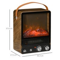 Elektrokamin mit Einstellbarer Temperatur Rrealistische Flammen