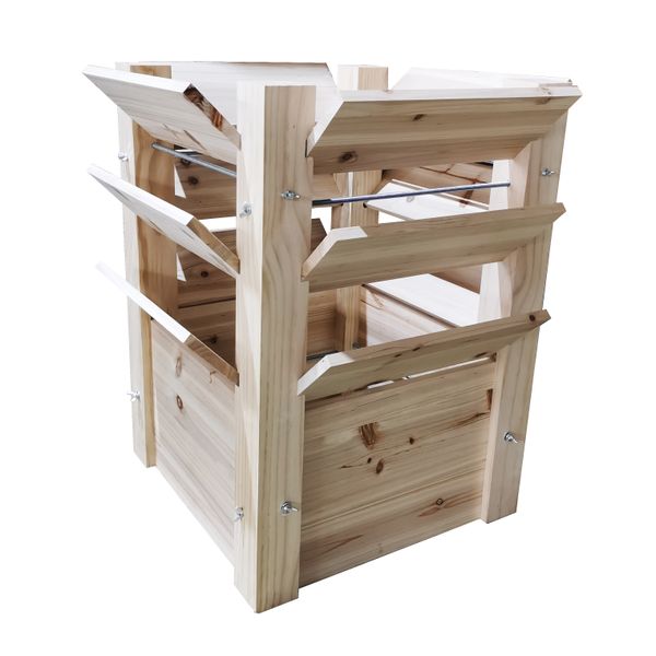 Hochbeet aus Naturholz L, ca. 65 x 65 x 73 cm 