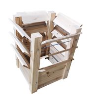 Hochbeet aus Naturholz L, ca. 65 x 65 x 73 cm 