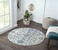 Teppich Eloise, 120cm x 120cm, Farbe Beige, rund, Florhöhe 8mm