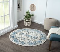 Teppich Joyce , 120cm x 120cm, Farbe Beige, rund, Florhöhe 8mm