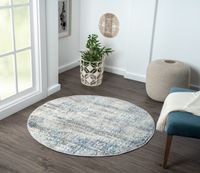 Teppich Fiona, 120cm x 120cm, Farbe Beige, rund, Florhöhe 8mm