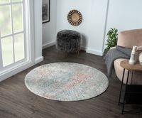Teppich Heather , 120cm x 120cm, Farbe Beige, rund, Florhöhe 8mm